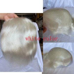 Toupee for Men Human Hair Men's Thin Skin Hair system with French Lace Hair Line Front 8x10 Inches Men Wigs Touppe For Black Men 22# color - Image 44
