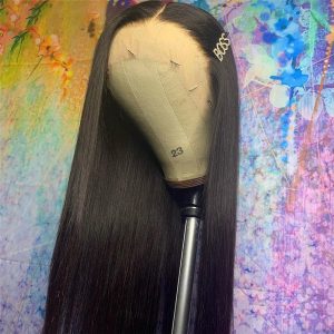 Long Straight 8-28inch Lace Front Human Hair Wigs For Women Bleached knots Brazilian Remy Lace Front Wig Pre Plucked Lace Wigs