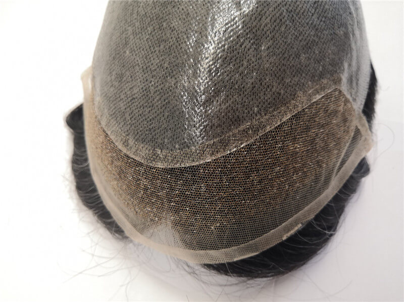 PU Skin Toupee for Men With Franch Lace Frontal 10x8inch Hair Replacement for Men's Hairpiece Human Hair Men Toupee - Image 9