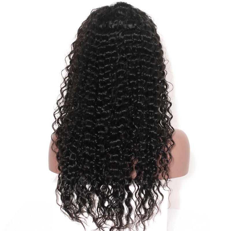 Lace Frontal Wigs Deep Wave Pre-Plucked Natural Hair Line 130% Density Glueless Human Hair Wigs - Image 4