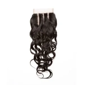 4x4 HD Transparent Lace Closure Burmese Remy Human Hair Wet Water Wave Three Part Lace Closure Piece 4x4 inchs Natural Color