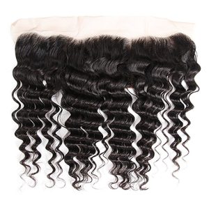 Brazilian Deep Wave Ear to Ear Lace Frontal Closure with Bundles Remy Hair - Image 4