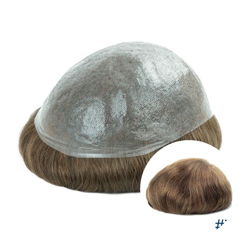 Custom 0.03 MM Ultra Thin Skin Base Full PU Mens Toupee Hair Pieces for Men Human Hair System