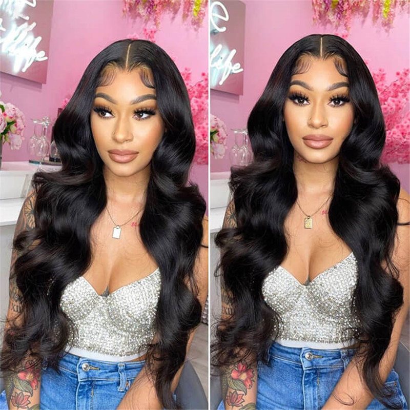 Body Wave Skin Melt Hd Lace Wigs 13*4 Lace Front Wigs Human Hair Real Transparent Lace - Image 5