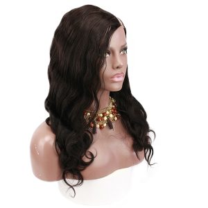 Alternative view of Human Hair U Part Wigs Body Wave Peruvian Remy Hair Wigs With Natural Color Full Density