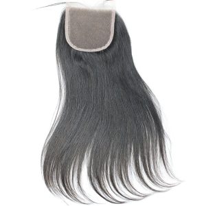 HD Lace Frontal Indian Hair Closure Hairpiece 4x4 inch Sew in Closure 10inch Natural Color