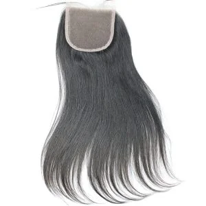 HD Lace Frontal Indian Hair Closure Hairpiece 4x4 inch Sew in Closure 10inch Natural Color