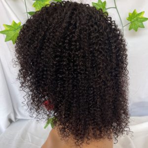 Curly Afro Wigs with Bangs Short Wigs Curly Black Wig Human Hair kinky Curly Full Machine Made Wigs for Black Women 180% Density - Image 6