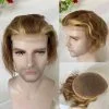 Full Lace 10X8 Inch Toupee 4mixed 27 highlight 613 Front Colored  Mens Hair Remy 100% Human Hair Toupee for Men 100% European  Hair System