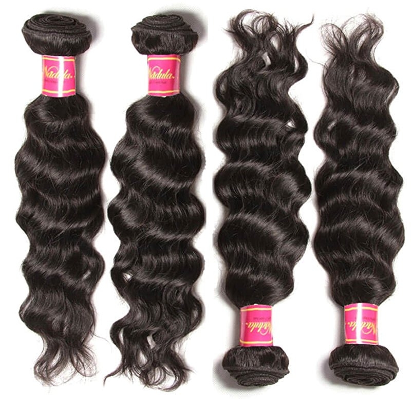 Good Quality Remy Hair 3 Bundles Natural Wave Hair with Free Part Lace Frontal Closure - Image 3
