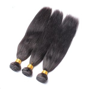 Italian Yaki Straight Brazilian Human Hair 3 Pcs/Lot Natural Color Hair Weave Bundles - Image 3