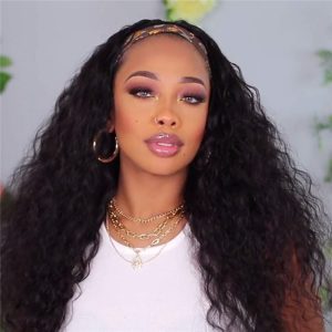 Alternative view of Body Wave Headband Wig Human Hair Wigs Balayage Ombre Highlight With Dark Roots, Wear And Go None Lace Human Hair Wigs For Black Women