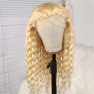 Alternative view of Fashion Peruvian Hair 613 Blonde Lace Front Deep Wave Wig