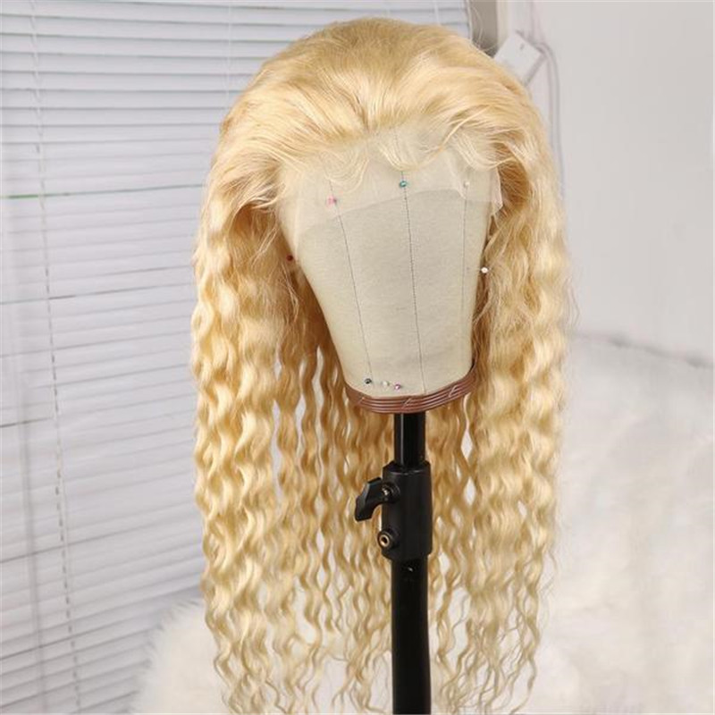 Fashion Peruvian Hair 613 Blonde Lace Front Deep Wave Wig - Image 2