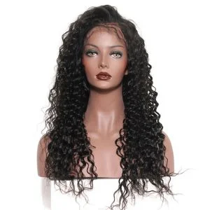 Alternative view of Lace Frontal Wigs Deep Wave Pre-Plucked Natural Hair Line 130% Density Glueless Human Hair Wigs