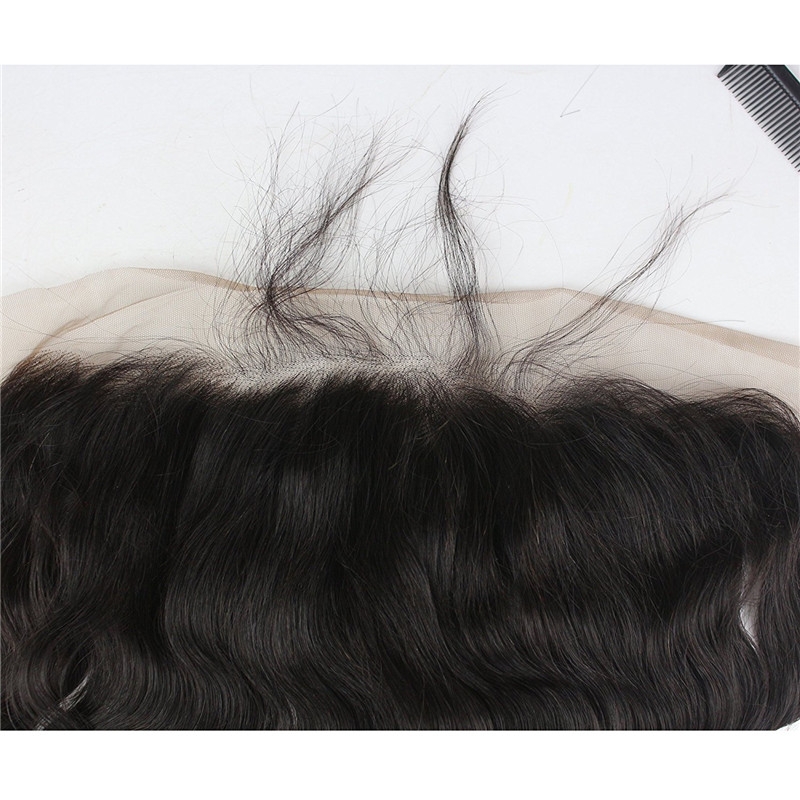 13x4 Full Lace Frontal Closure Body Wave Free Part Ear to Ear Brazilian Human Hair Extensions Frontal Lace Closure with Baby Hair Bleached Knot - Image 4