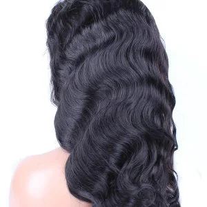 Alternative view of Lace Front Wigs With Bleached Knots Natural Color Body Wave Hair Pre-Plucked Natural Hair Line Lace Wigs