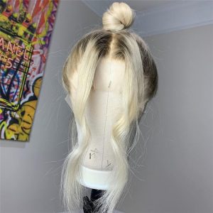 Short Bob #2/#60 Ash Blonde Lace Front Human Hair Wigs For Women Brazilian Remy Hair Bob Straight Lace Front Wig Pre Plucked - Image 3
