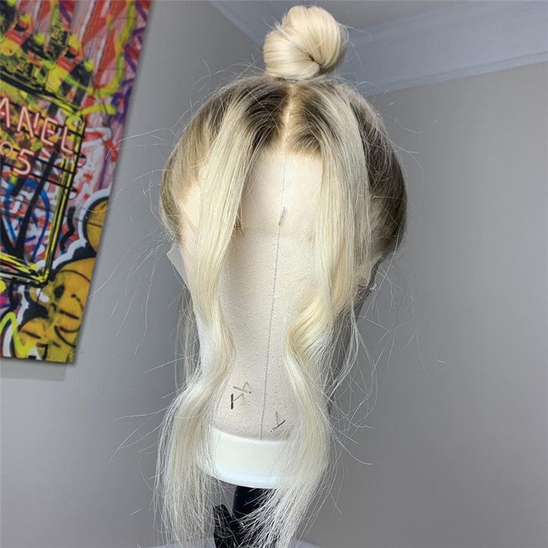 Short Bob #2/#60 Ash Blonde Lace Front Human Hair Wigs For Women Brazilian Remy Hair Bob Straight Lace Front Wig Pre Plucked - Image 3