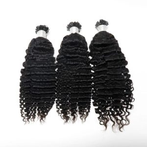 Afro Kinky Curly Flat K Tip Extensions Human Hair K Tip Hair Flat Tip Hair Extension Curly K Flat Tip Virgin Hair Keratin Flat Microlinks Hair Extensions for Black Women - Image 5