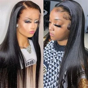 Straight/Body Wave 13*4 Lace Frontal Wigs Human Hair Pre Plucked Real Hd Lace Wig 150% Density