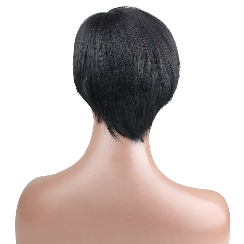 Real Brazilian Human Hair 1B/99J Color Fashion Short Full Wigs for Women - Image 5
