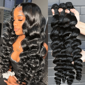 12A Virgin Brazilian Cuticle Aligned Hair Loose Wave 100% Raw Virgin Brazilian Human Hair Bundles 3 Pcs Hair Bundles Hair Weft