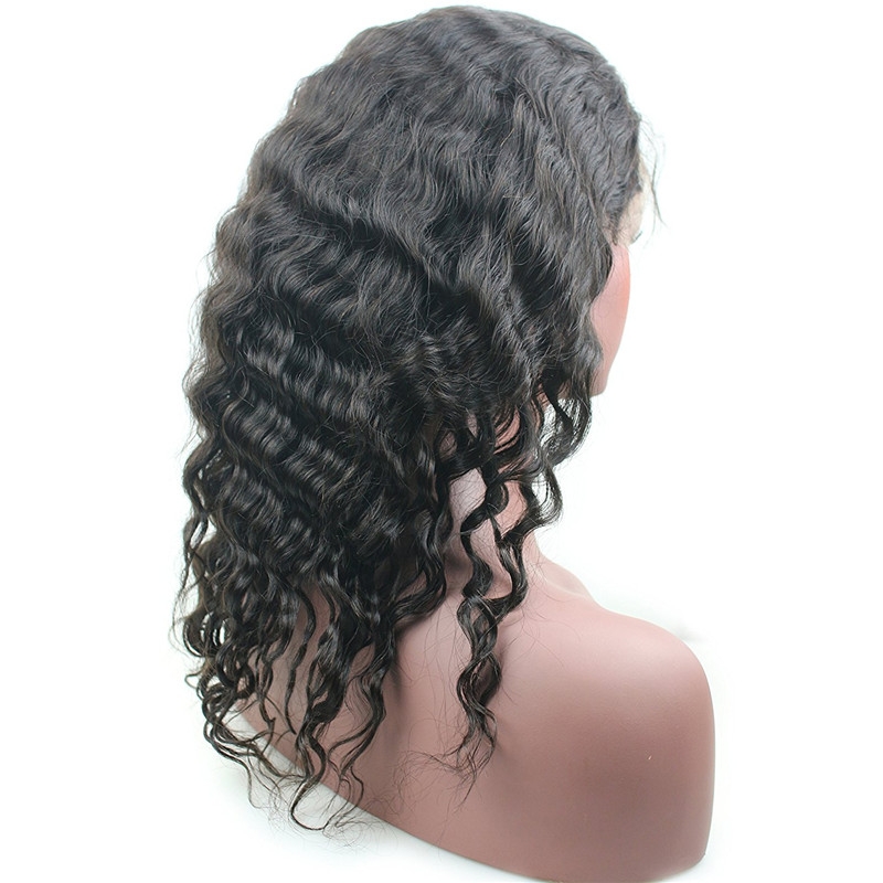 Glueless Full Lace Wigs Brazilian Remy Human Hair Loose Wave Bleached Knots with Baby Hair (14 inch) - Image 5