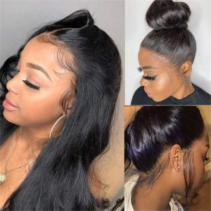 Straight Hair Pre-Plucked 360 Lace Frontal Wigs Human Hair 150%-180% Density 30 Inch - Image 3