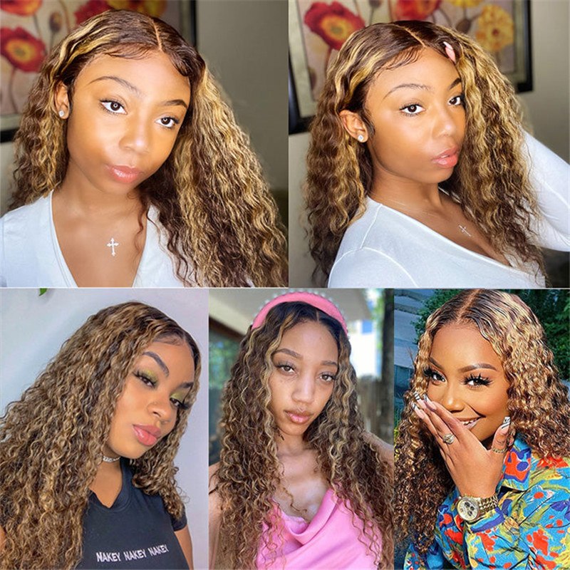 Oreo Highlight Wig Piano Color 4/27 Ombre Deep Wave 13X4/13X6 Hd Lace Front Human Hair Wigs - Image 9