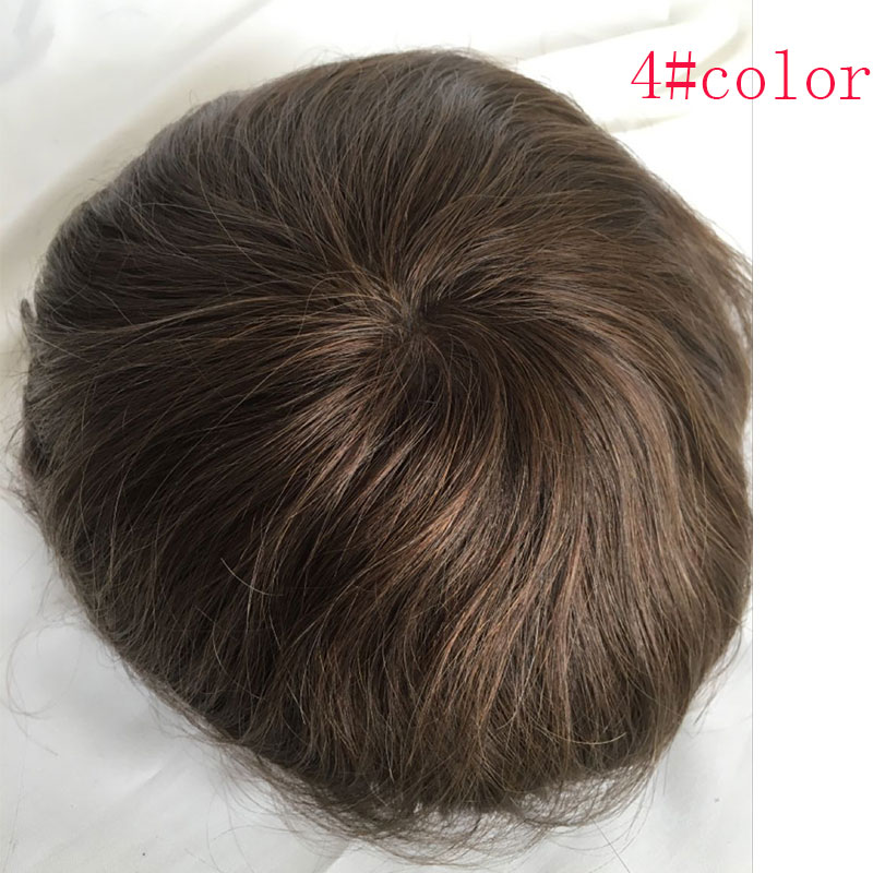 Hairpiece Men'S Toupee Lace front Hair Replacement System Bleach Knot Natural Hairline Hairpiece Thin Skin Black Human Hair Poly Toupee - Image 22