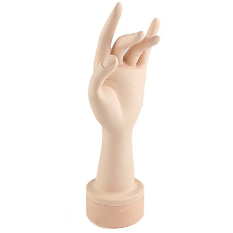 Practice Manicure Nails Hand and Practice Flexible Mannequin Hand Nail Display with Soft Fingers (A pair of hands) - Image 3