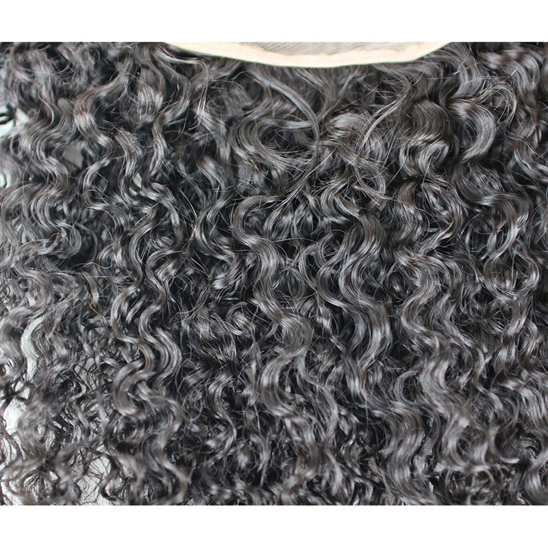 Pre Plucked 13X6 Mongolian Kinky Curly Remy Hair Lace Frontal Closure Bleached knots Natural Color Density 130% In Stock - Image 3