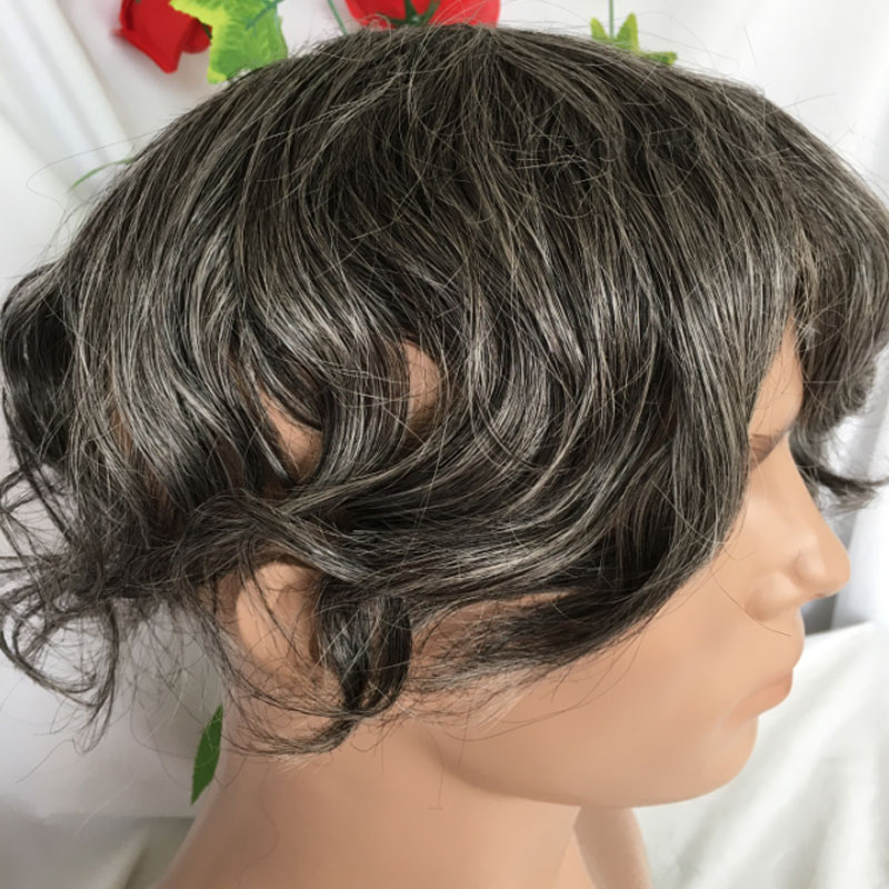 Full Franch Lace Base Toupee for Men 10x8" Human Hair pieces Men's Toupee Replacement System Men Wigs Human Hair Pieces 1B/80 Color - Image 19