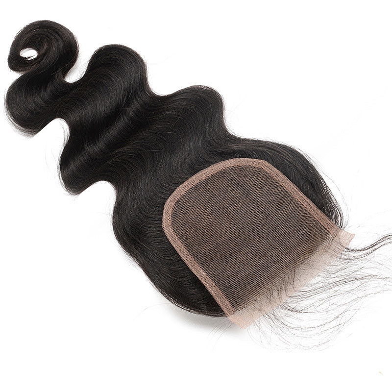 4x4 Lace Closure With Baby Hair Free Part Body Wave Brazilian Remy Hair Bleached Knots - Image 2
