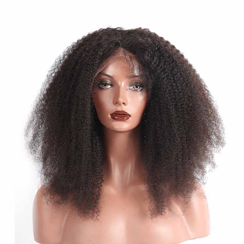 Brazilian Wigs 150% Density Natural Hair Line Afro Kinky Curly Silk Base Full Lace Wigs Real Human Hair Wigs