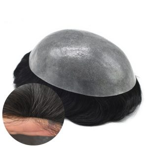 Stock Toupee Men’s Toupee Soft Thin Skin 0.06mm PU 10x8inch Hair Replacement for Men's Hairpiece 100% European Human Hair Pieces for Man