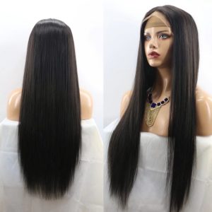Hair Brazilian Silky Straight Human Hair Full Lace Wigs with Baby Hair 13X6 Lace Front Wigs for Black Women Pre Plucked Hairline - Image 2