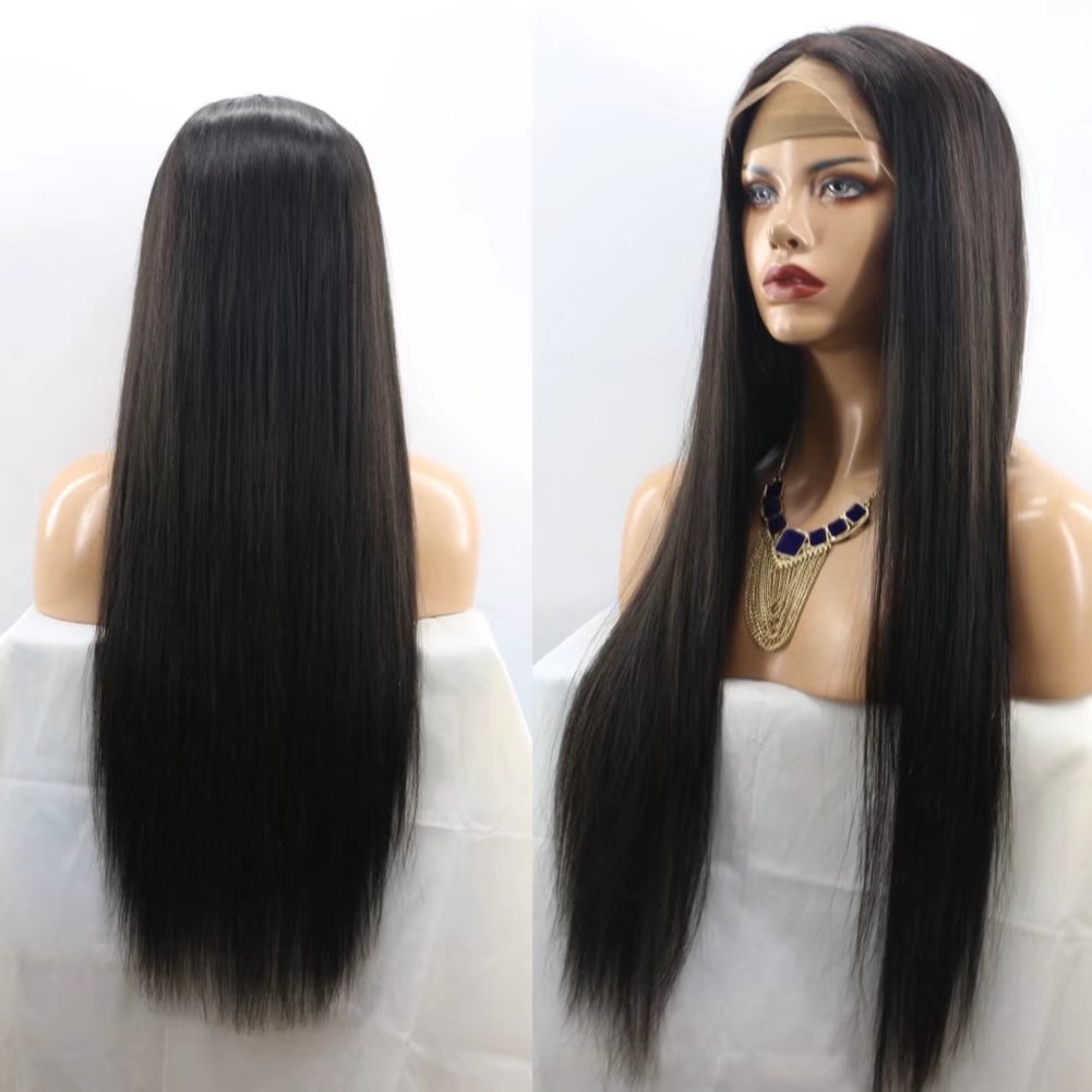 Hair Brazilian Silky Straight Human Hair Full Lace Wigs with Baby Hair 13X6 Lace Front Wigs for Black Women Pre Plucked Hairline - Image 2