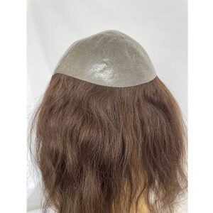 Pwigs Toupee for Men Full Thin Skin PU Cap Base 12inch Long European Human Hair Men Toupee Natural Hairline Hair System 613 Blonde Brown 1B Color Men Wigs - Image 13