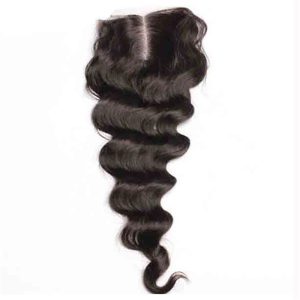 Alternative view of 4x4 HD Closure Pieces Loose Wave Cambodian Remy Human Hair Middle Part Lace Closure 4x4 inches Natural Color