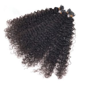 Kinky Curly I Tip Hair Extensions Microlinks 100% Human Virgin Hair Weave Bundles Brazilian I Tip Hair Extensions Pwigs - Image 6