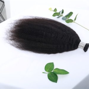 Malaysian Afro Kinky Curly Cuticle Aligned Hair I  Tip Hair Extensions - Image 4