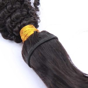 Natural Color Kinky Curly Braid In Bundle Hair Weaves Brazilian Human Hair 3 Bundles - Image 4