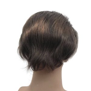 Men's Toupee 10x8 Human Hair 7# Brown Mens Toupee Thin Skin Around with Mono Lace with PU - Image 12