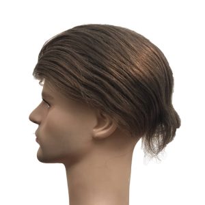 Men's Toupee 10x8 Human Hair 7# Brown Mens Toupee Thin Skin Around with Mono Lace with PU - Image 10