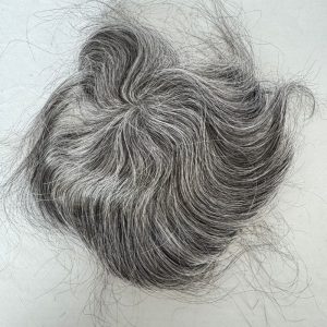 Alternative view of 1B60 Side Or Back Hair Patches 8x8 cm Full Skin PU Base Toupee For Men Covering Bald Spots On Head Sides Or Back