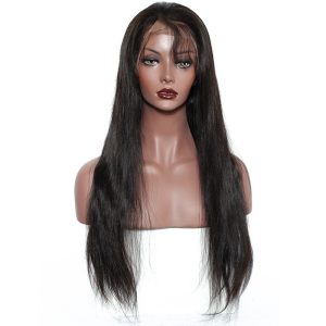 Alternative view of Lace Front Human Hair Wigs For Black Women Silk Straight 250% Density Pre Plucked Natural Hairline With Baby Hair Remy Hair