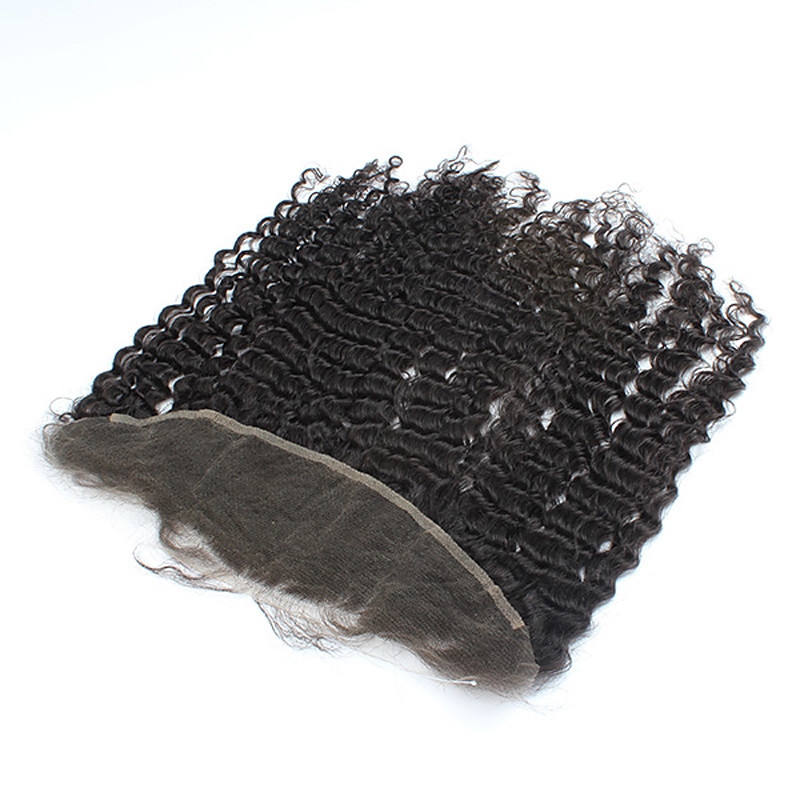 Mongolian Kinky Curly Remy Hair With Frontal Closure 13x4 Lace Frontal - Image 5