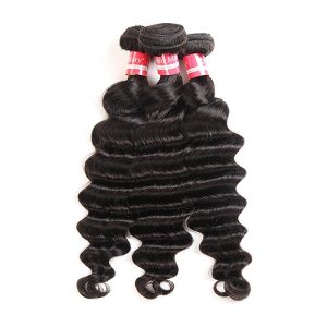 Loose Deep Wave Bundles with Closure Unprocessed Remy Virgin Hair Deep Wave With Closure Natural Color - Image 5